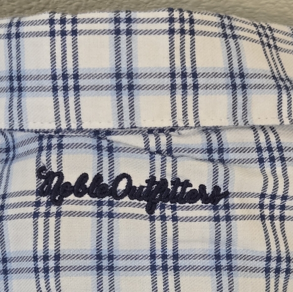 NWT Noble Outfitters Button Front Short Sleeve Shirt Blue Plaid 3X - Picture 14 of 16